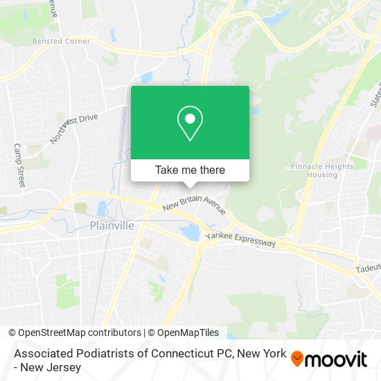 Associated Podiatrists of Connecticut PC map