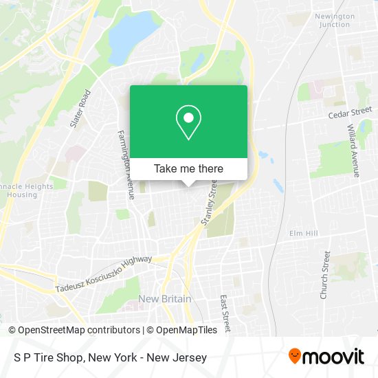 S P Tire Shop map