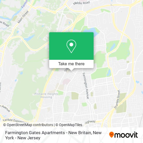 Mapa de Farmington Gates Apartments - New Britain