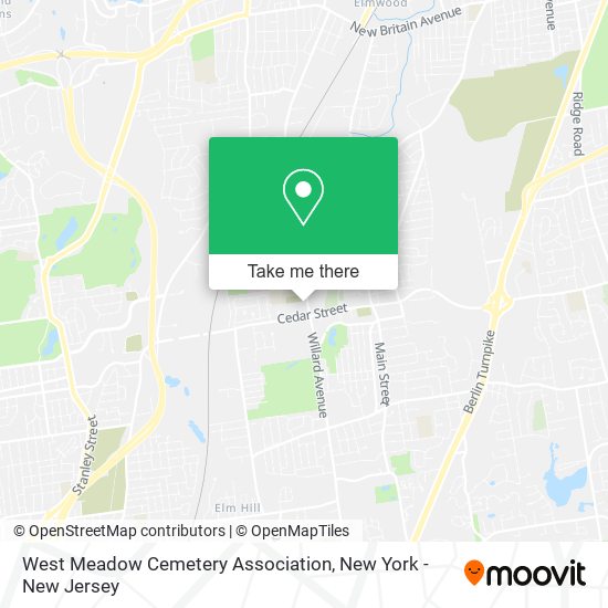 West Meadow Cemetery Association map