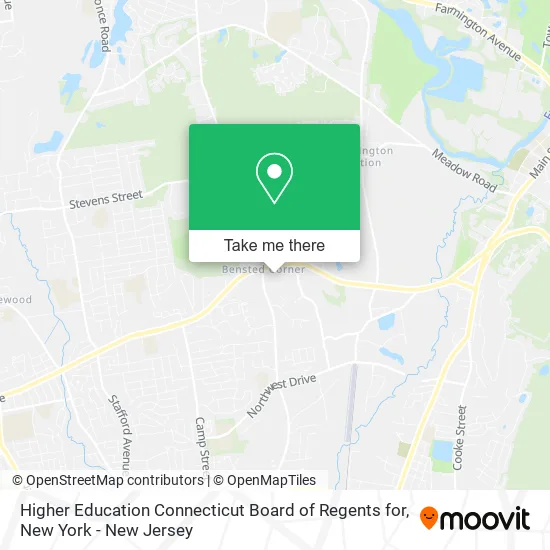 Mapa de Higher Education Connecticut Board of Regents for