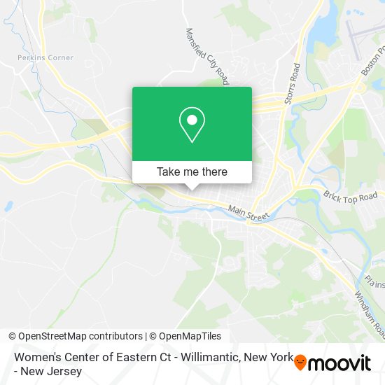 Women's Center of Eastern Ct - Willimantic map