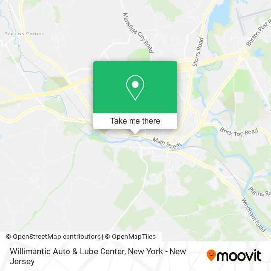 Mapa de Willimantic Auto & Lube Center