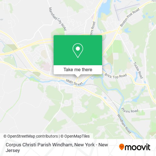 Corpus Christi Parish Windham map