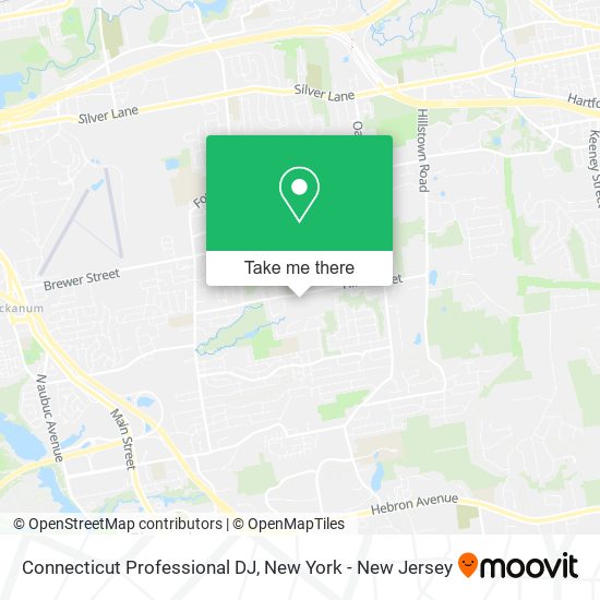Connecticut Professional DJ map