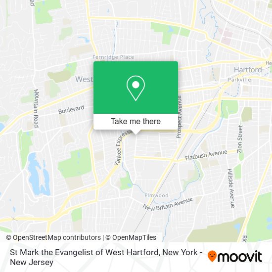 St Mark the Evangelist of West Hartford map