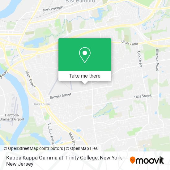 Kappa Kappa Gamma at Trinity College map