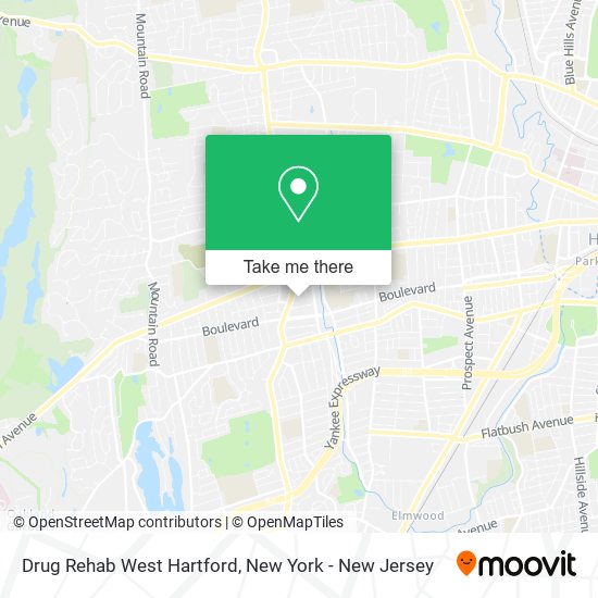 Drug Rehab West Hartford map