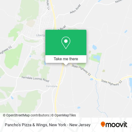 Pancho's Pizza & Wings map