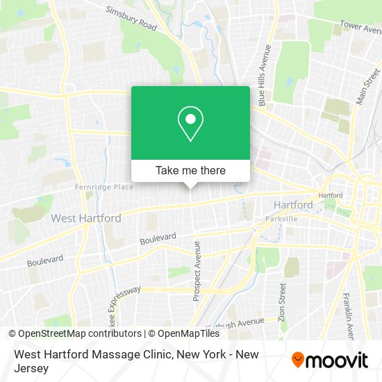 West Hartford Massage Clinic map