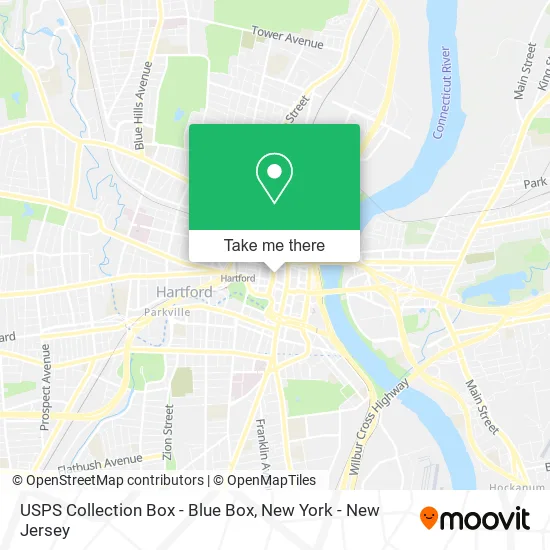 USPS Collection Box - Blue Box map