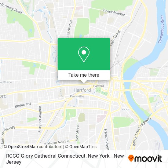 Mapa de RCCG Glory Cathedral Connecticut