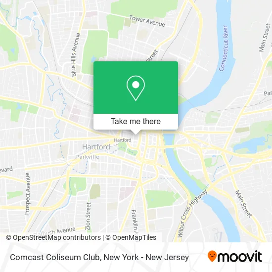 Comcast Coliseum Club map