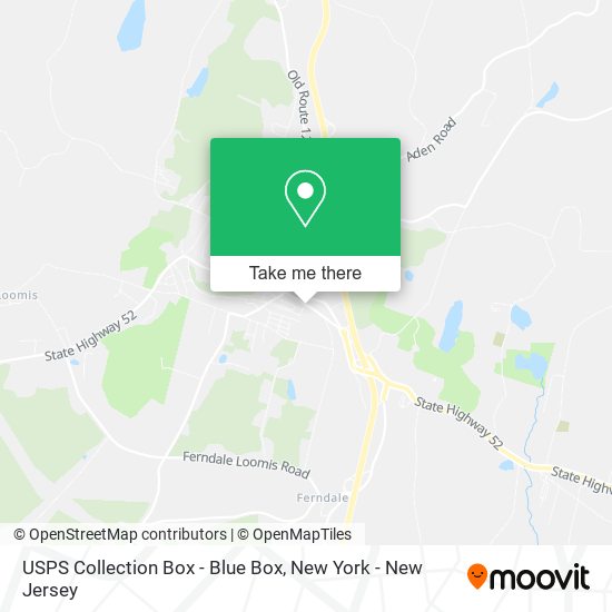 Mapa de USPS Collection Box - Blue Box