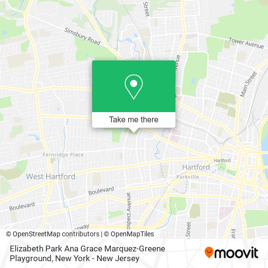 Mapa de Elizabeth Park Ana Grace Marquez-Greene Playground