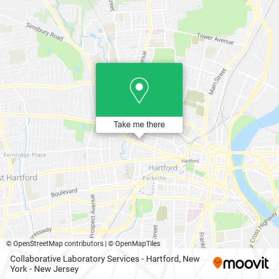 Mapa de Collaborative Laboratory Services - Hartford