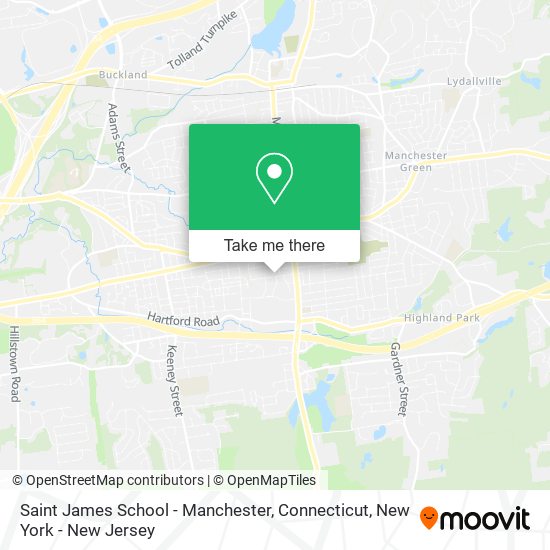 Mapa de Saint James School - Manchester, Connecticut