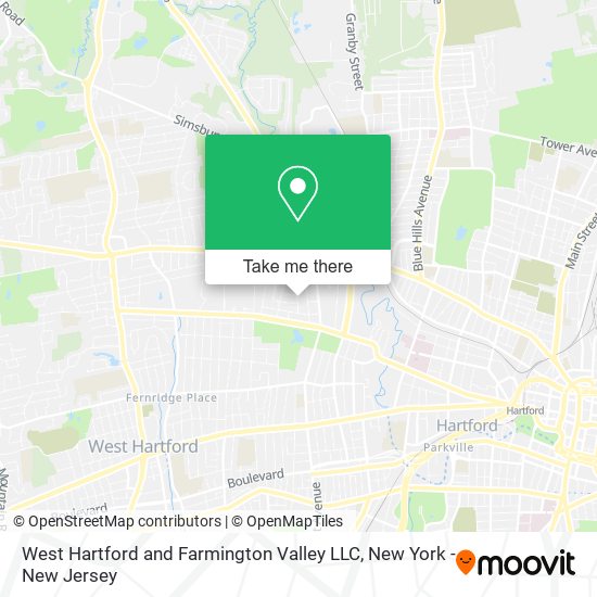 West Hartford and Farmington Valley LLC map
