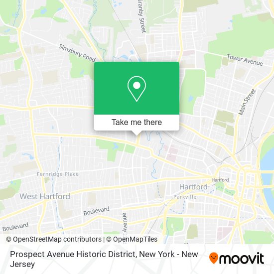 Prospect Avenue Historic District map