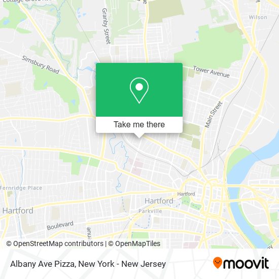 Albany Ave Pizza map