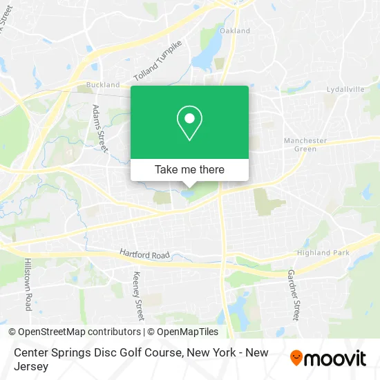 Center Springs Disc Golf Course map