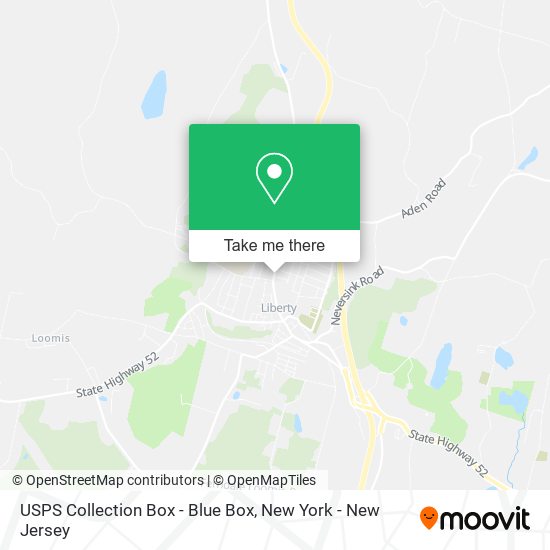 USPS Collection Box - Blue Box map