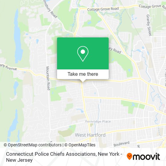 Connecticut Police Chiefs Associations map