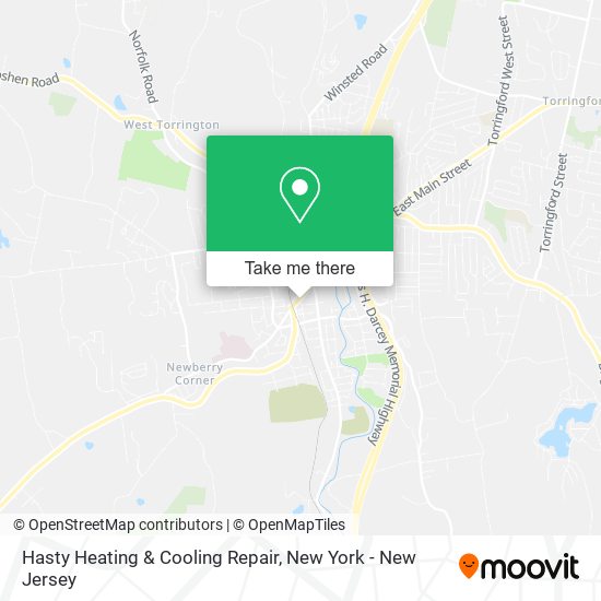 Hasty Heating & Cooling Repair map