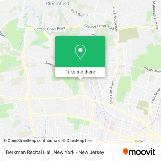 Mapa de Berkman Recital Hall