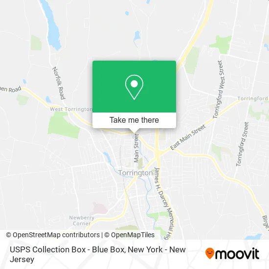 USPS Collection Box - Blue Box map