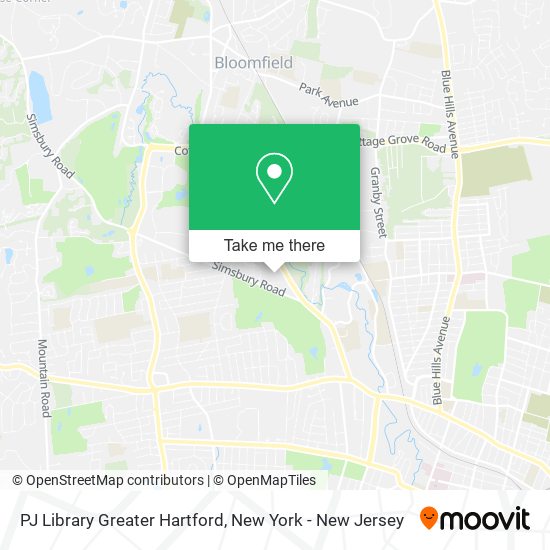 Mapa de PJ Library Greater Hartford