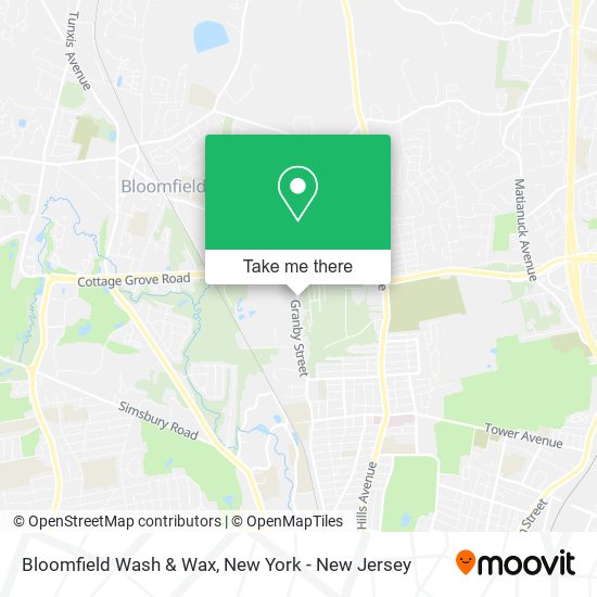 Bloomfield Wash & Wax map