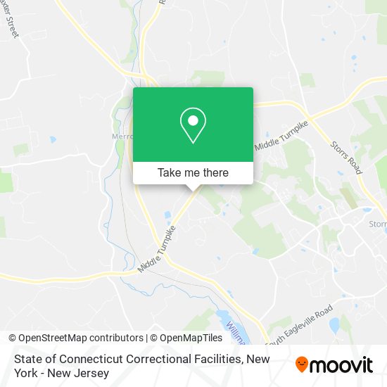 State of Connecticut Correctional Facilities map