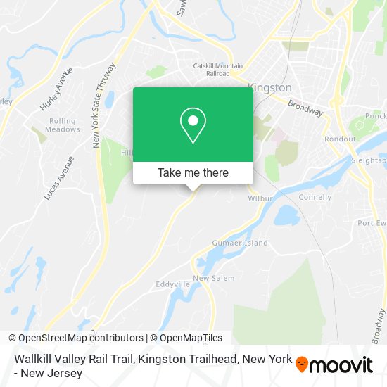 Mapa de Wallkill Valley Rail Trail, Kingston Trailhead