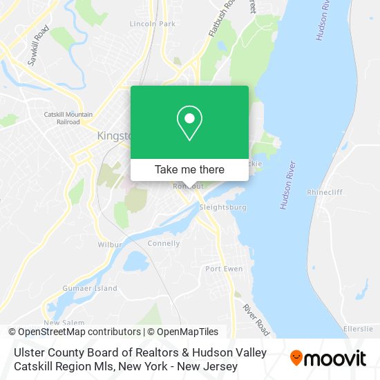 Mapa de Ulster County Board of Realtors & Hudson Valley Catskill Region Mls