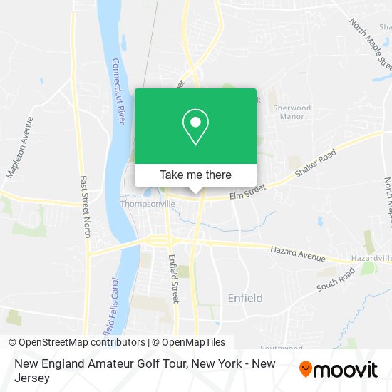 New England Amateur Golf Tour map