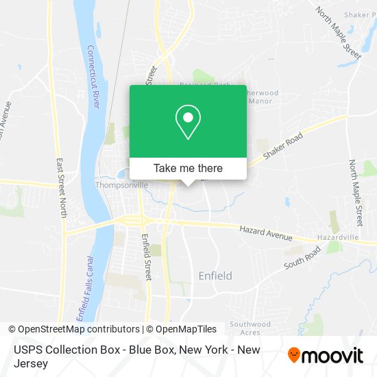 USPS Collection Box - Blue Box map