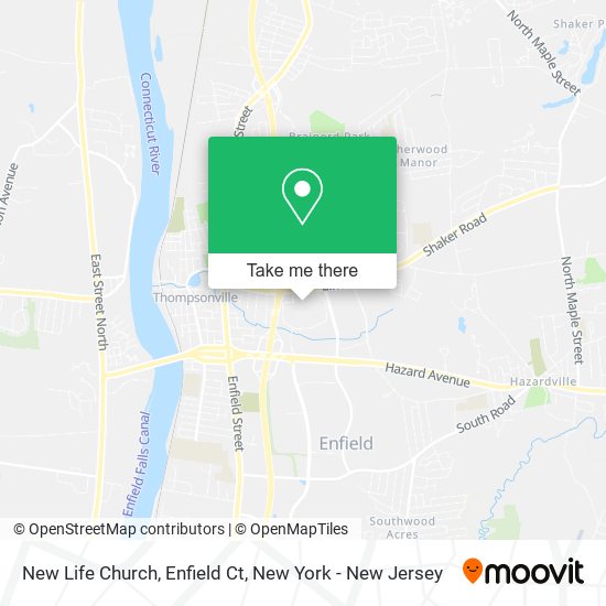 Mapa de New Life Church, Enfield Ct