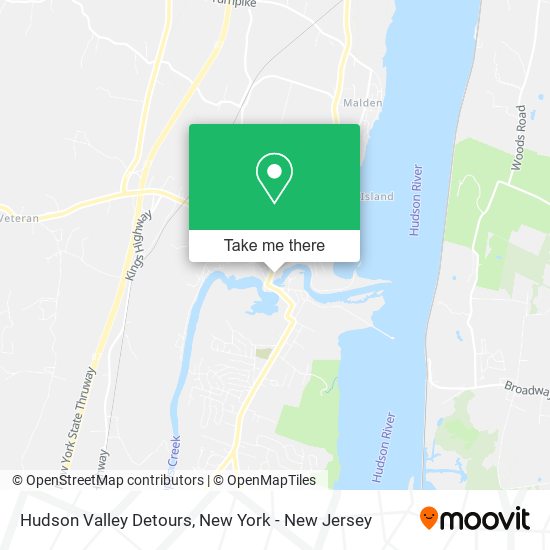 Hudson Valley Detours map