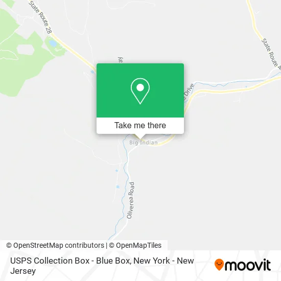 USPS Collection Box - Blue Box map