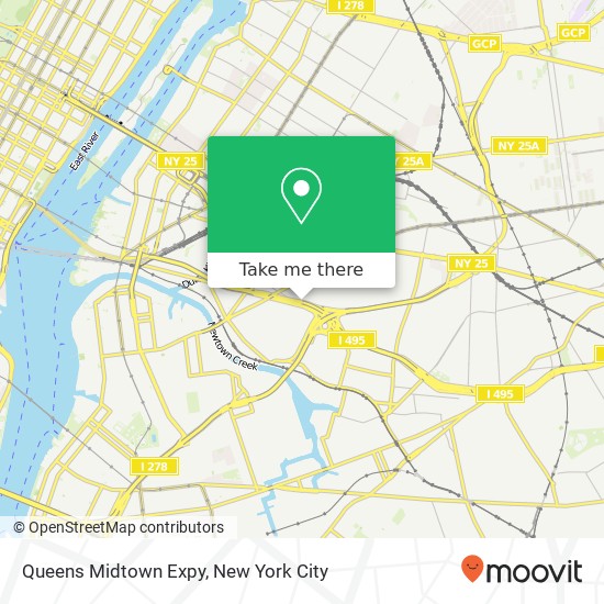 Mapa de Queens Midtown Expy