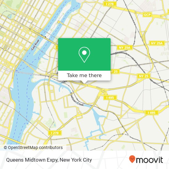 Mapa de Queens Midtown Expy