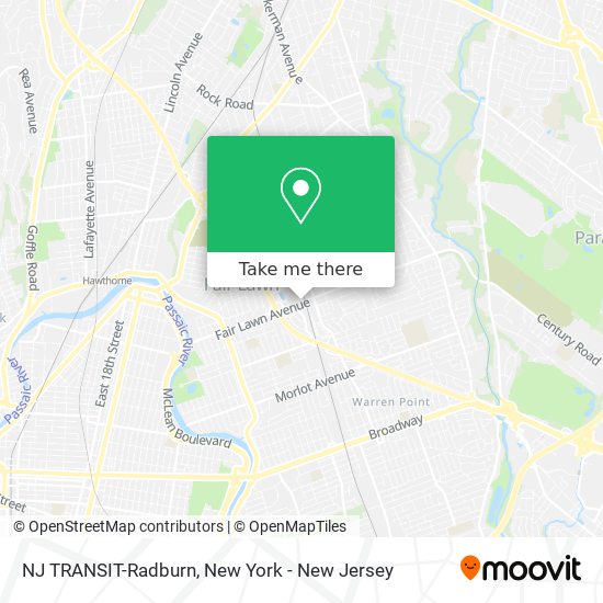 Mapa de NJ TRANSIT-Radburn