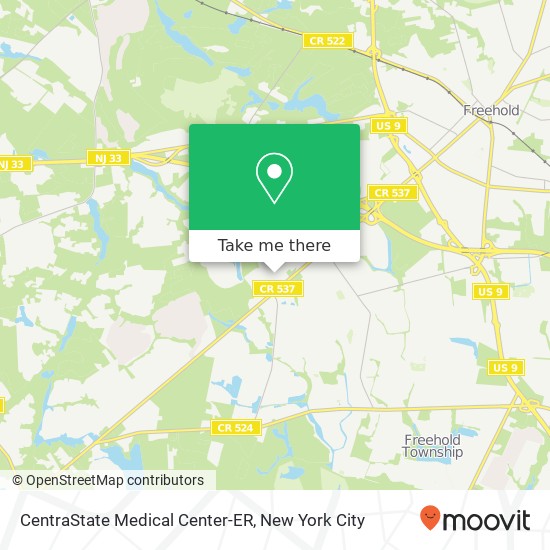 Mapa de CentraState Medical Center-ER