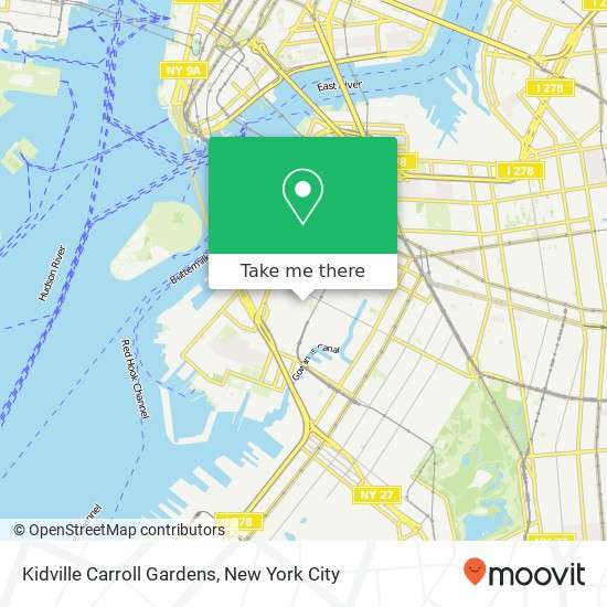 Kidville Carroll Gardens map