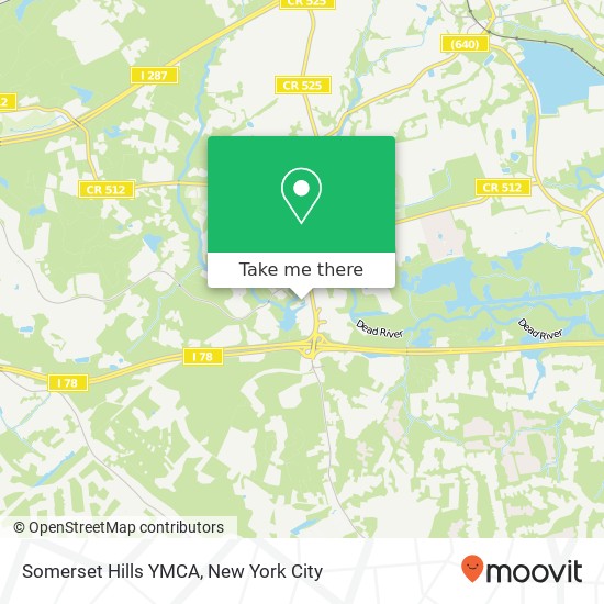 Somerset Hills YMCA map