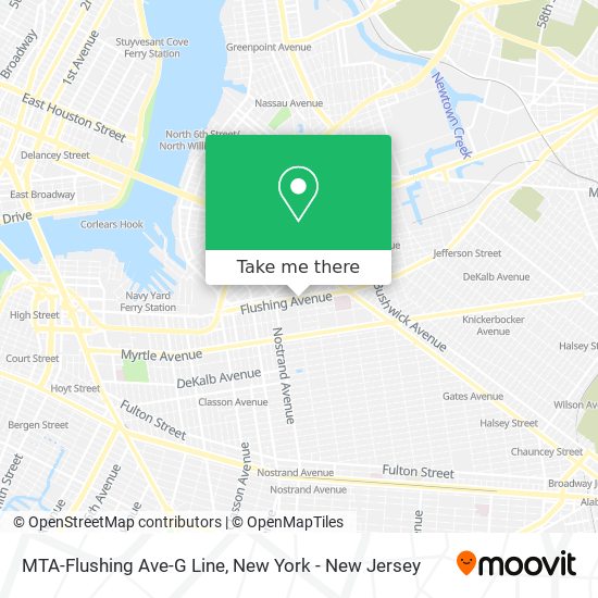 Mapa de MTA-Flushing Ave-G Line