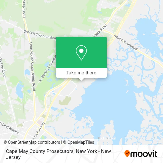 Cape May County Prosecutors map