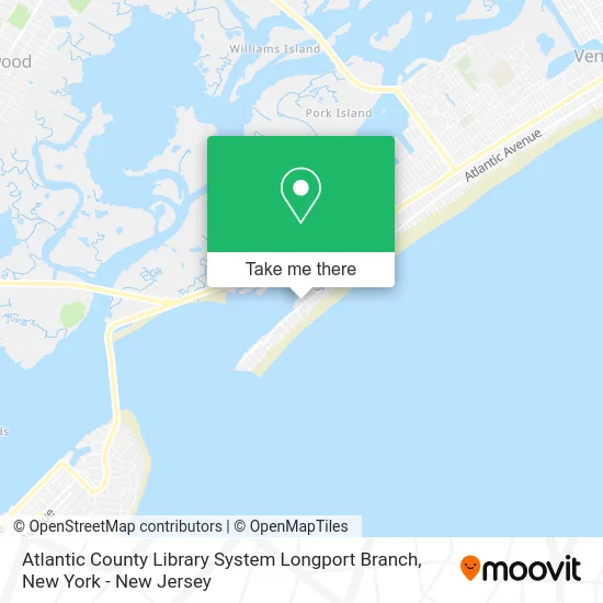 Atlantic County Library System Longport Branch map