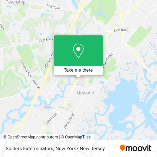 Spiders Exterminators map